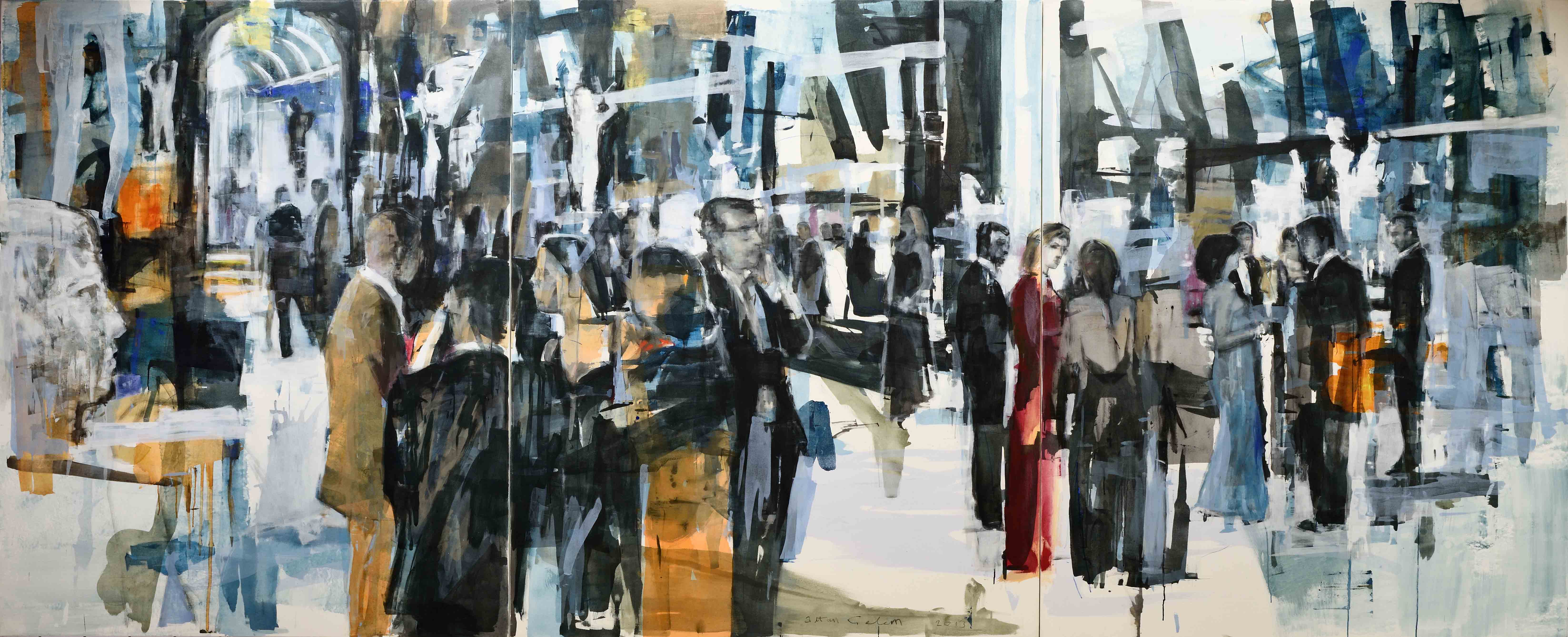 İsimsiz- Untitled, 2013, Tuval üzerine yağlıboya- Oil on canvas, 200X500